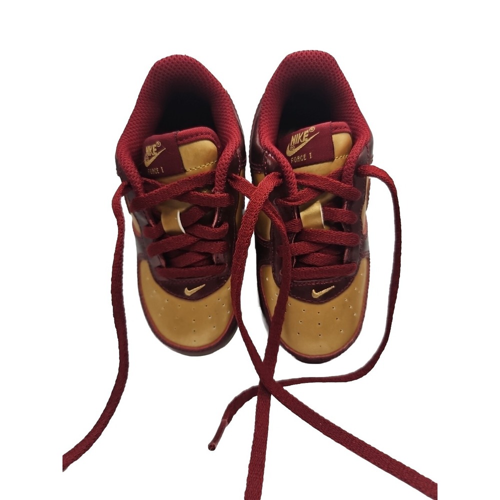 Nike Air Force 1 82' AF1 Low GS Youth Size 7.5 Team Red Gold 2009 314192-601